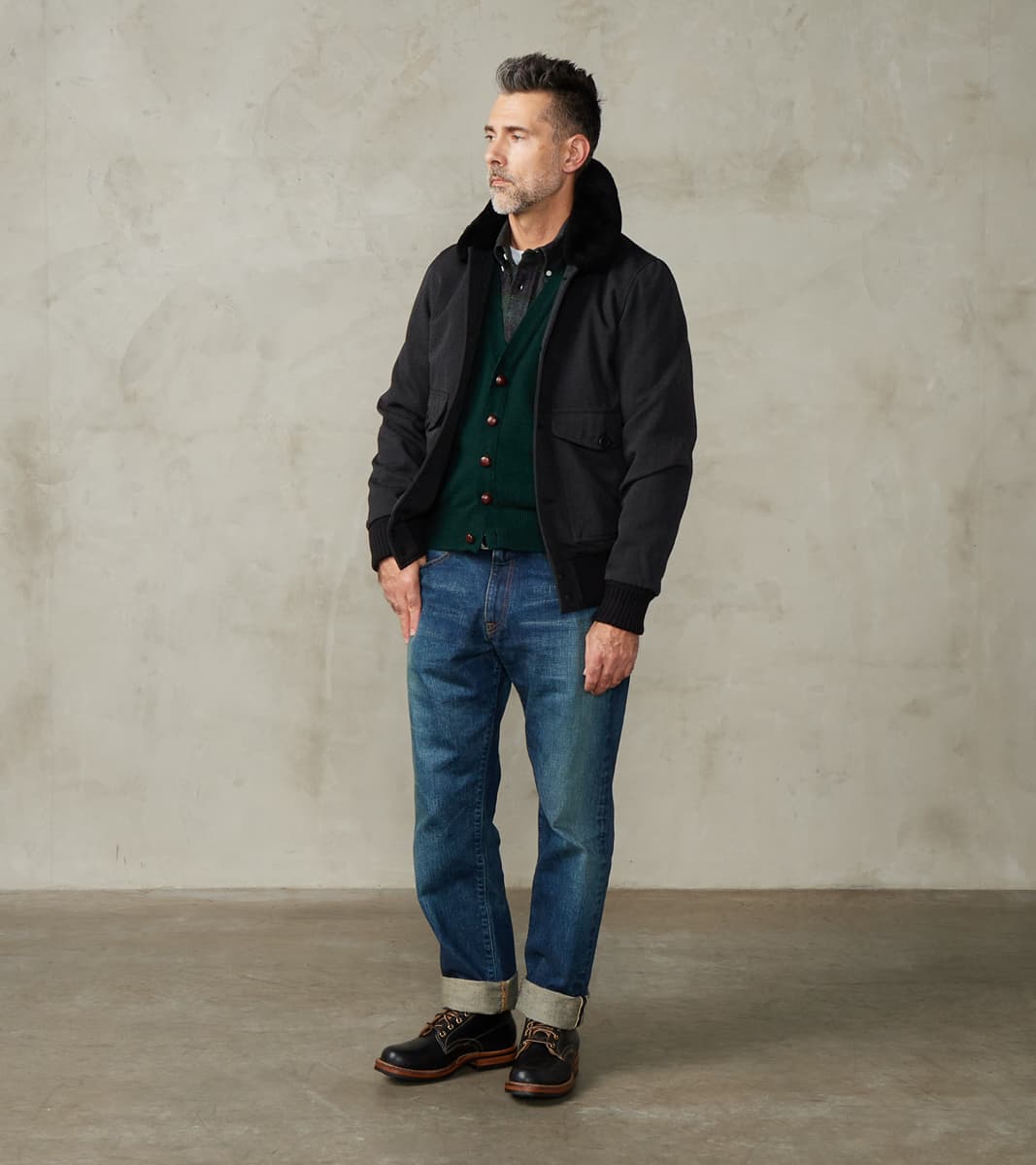 Dehen 1920 x DR Winston Jacket - Fox Brothers® Military Serge