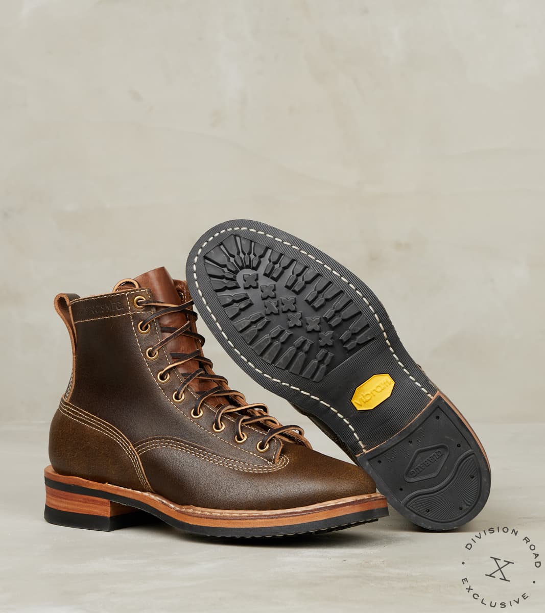 LTT Lineman 350 - 55 - Vibram Mini Lug - Horween Olive Waxed Flesh