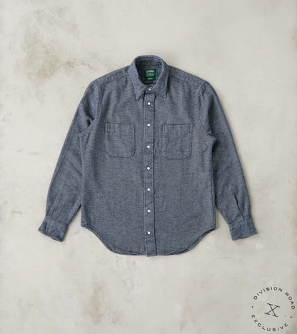 Japanese Herringbone Flannel Camper - Navy