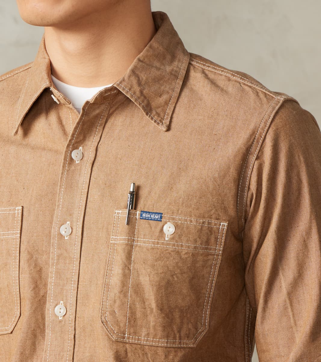 363-MOC - Work Shirt - 10oz Organic Chambray Mocha