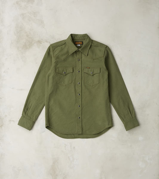 Division Road 235-OLV - Western - 13oz Military Serge Twill Olive Drab