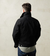 Division Road Products 116J-BLK - Modified Type III - 14oz Selvedge Black x Black Denim & Fleece Lined