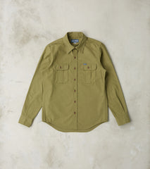 Division Road 354-ODG - Military Shirt - 9oz Olive Drab Green Canvas
