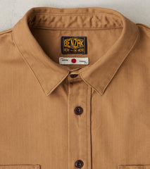 Division Road Products BWS-02 - Utility Shirt - 8oz Brown Herringbone Twill
