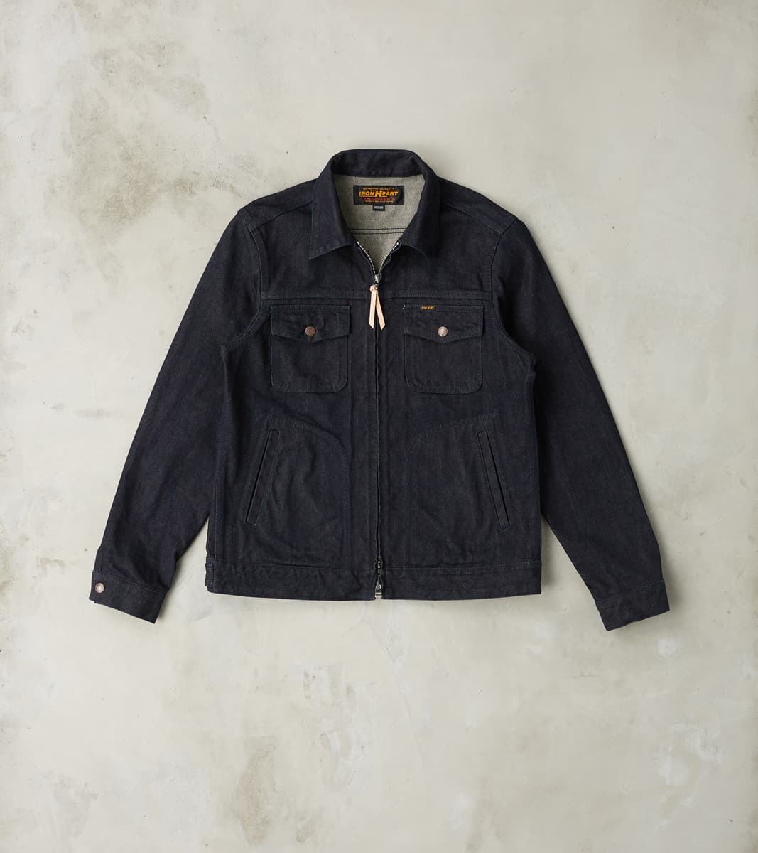 Iron Heart 122J-IND - Work Jacket - 14oz Broken Twill Selvedge Denim Indigo