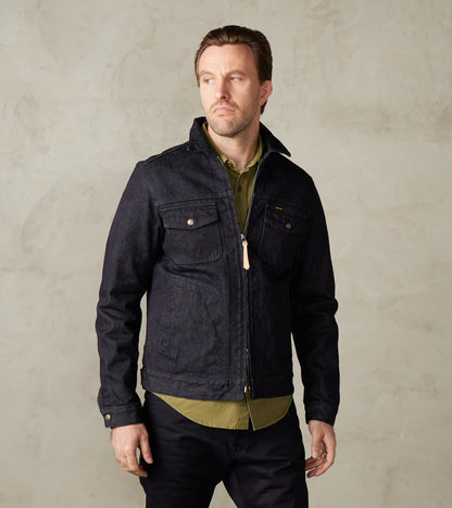 Iron Heart 122J-IND - Work Jacket - 14oz Broken Twill Selvedge Denim Indigo