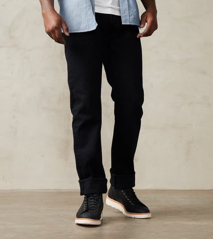 Iron Heart 888SBR-14OD - High Rise Tapered - 14oz Broken Twill Indigo Overdyed Black