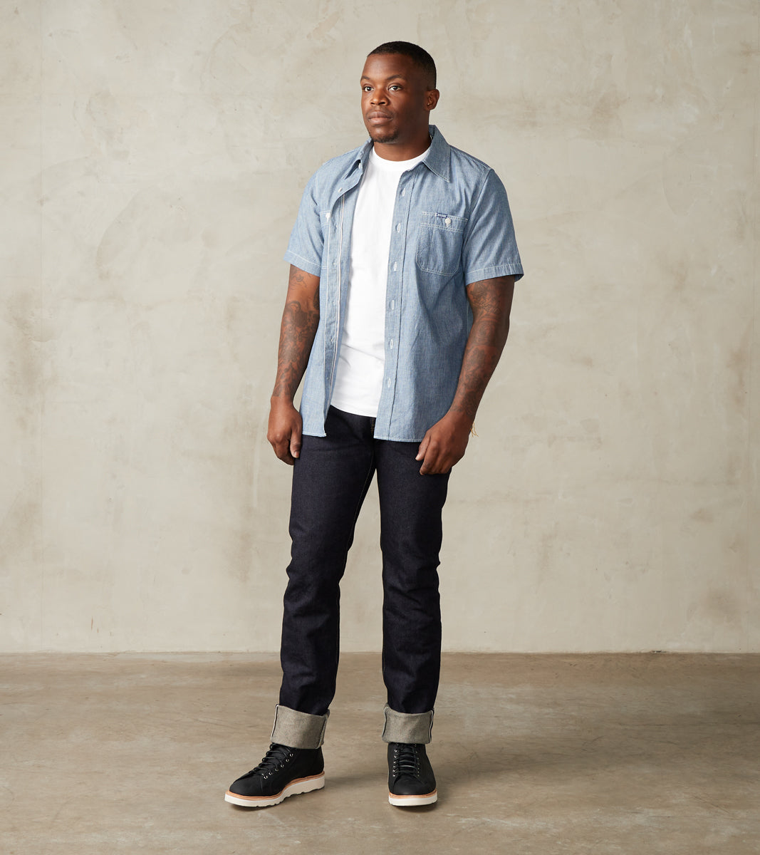 777SBR-14 - Slim Tapered - 14oz Broken Twill Indigo