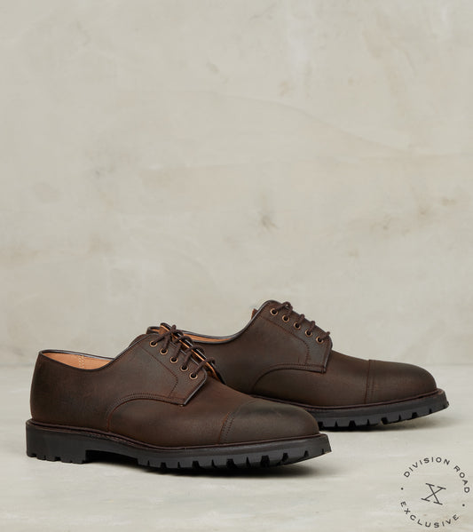 Crockett & Jones Sandhurst - 325 - Vibram Carrarmato - Dark Brown Roughout Suede