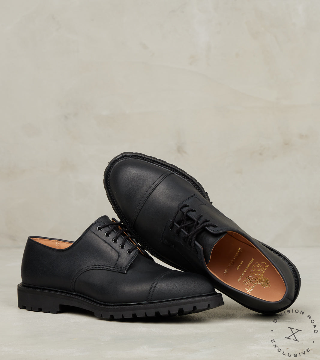 Crockett & Jones Sandhurst - 325 - Vibram Carrarmato - Black Roughout Suede