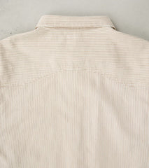 BWS-01 - Work Shirt - 6.5oz Brown & White Stripe Cord