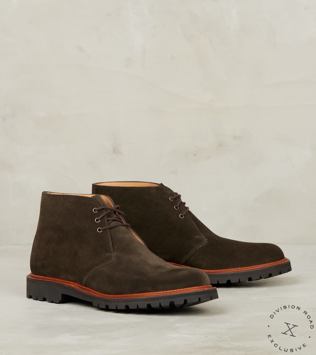 Crockett & Jones x DR Chepstow 3 Chukka - 365 - Vibram Carrarmato - Earth Green Suede