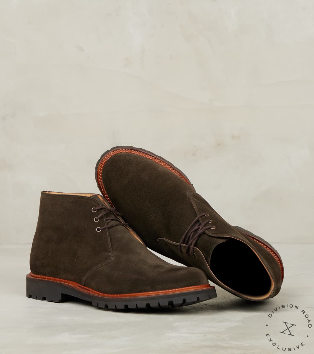 Crockett & Jones x DR Chepstow 3 Chukka - 365 - Vibram Carrarmato - Earth Green Suede