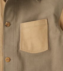 Patchwork Cotton Twill Maquignon Jacket - Olive & Khaki