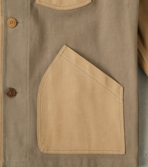 Patchwork Cotton Twill Maquignon Jacket - Olive & Khaki