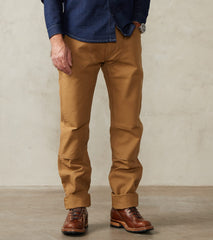 Iron Heart x Division Road 602DR-MOC Tradesman - Classic Tapered Double Front - 13oz Military Serge Twill Mocha