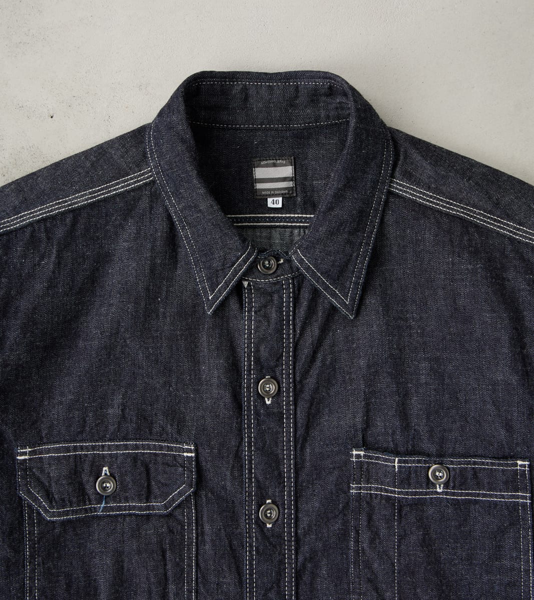 Momotaro Jeans - MS044DS - Work Shirt - 8oz Selvedge Denim