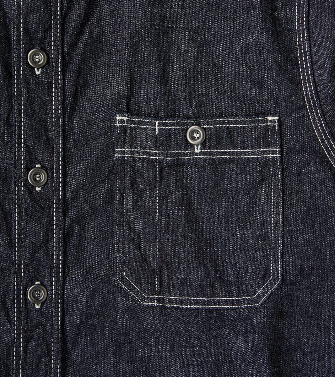 MS044DS - Work Shirt - 8oz Selvedge Denim