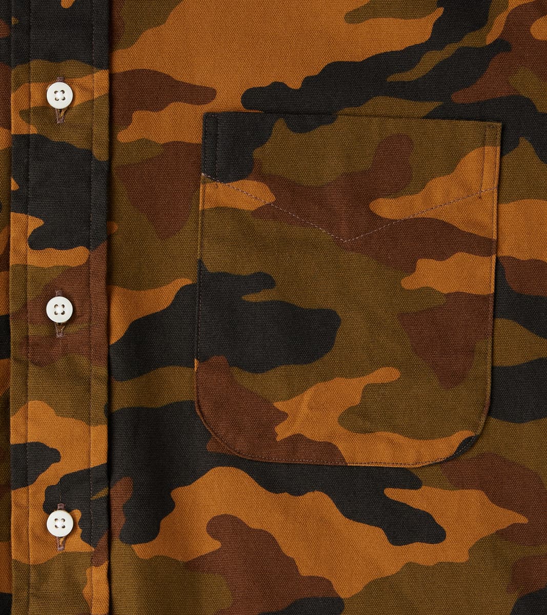 Gitman Vintage x DR Japanese Camouflage Oxford - Woodland Brown ...