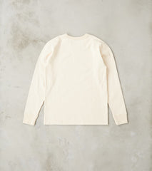 1501-CRM - Long Sleeved Crew Neck Sweater - 11oz Cotton Knit Cream