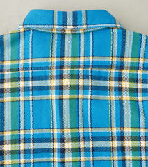376-BLU - Work Shirt - 12oz Ultra Heavy Flannel Tartan Check Blue