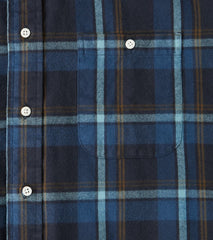 Japanese Shaggy Check Flannel - Blue