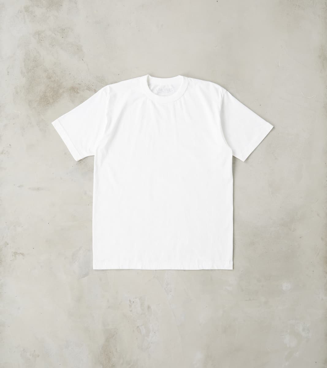 Iron Heart UTIL-WHT - UTILITEES Crew Neck T-Shirt - 5.5oz Loopwheel Wh…