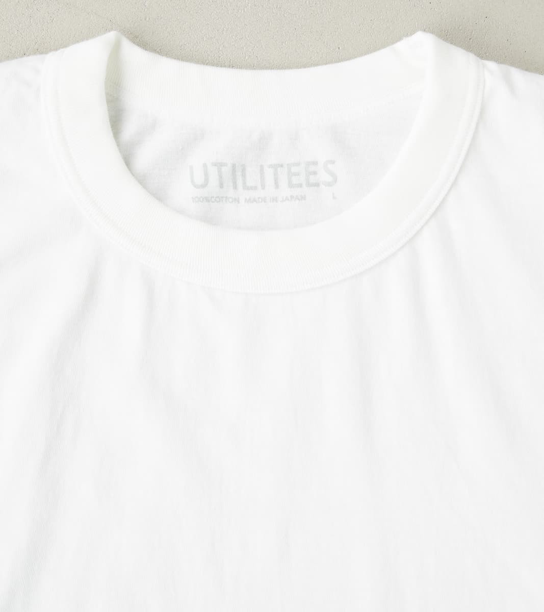 UTIL-WHT - UTILITEES Crew Neck T-Shirt - 5.5oz Loopwheel White