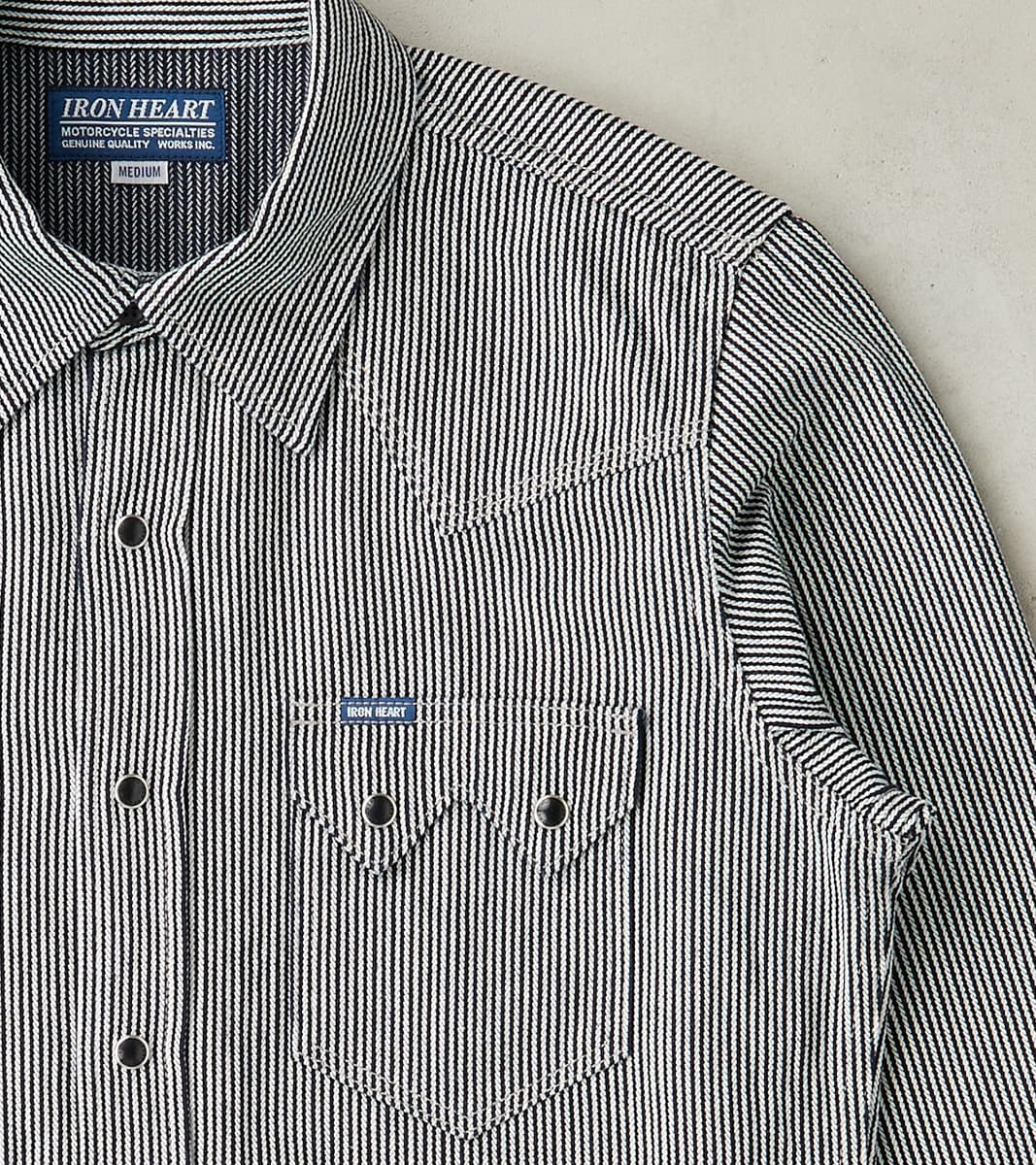 365-IND - Sawtooth Western - 8oz Herringbone Hickory Stripe Indigo