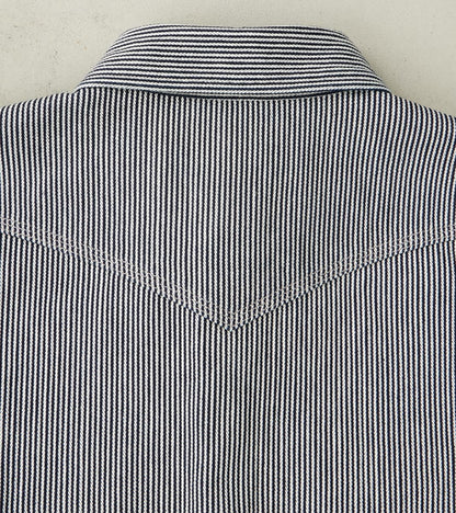 365-IND - Sawtooth Western - 8oz Herringbone Hickory Stripe Indigo