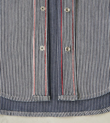 365-IND - Sawtooth Western - 8oz Herringbone Hickory Stripe Indigo