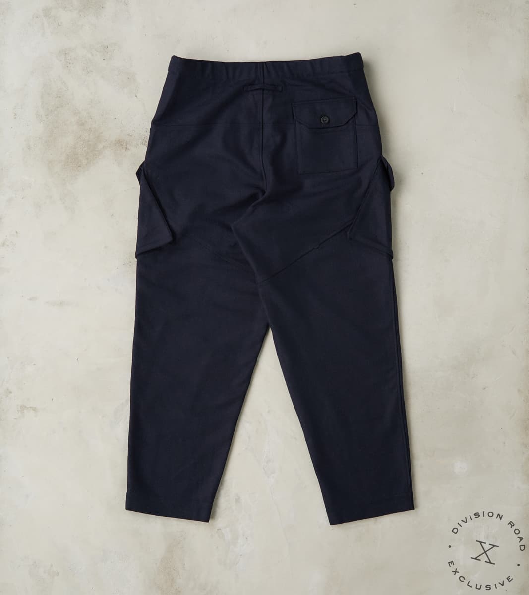 Swiss Army Cargo Trousers - Abraham Moon® Navy Merino Twill