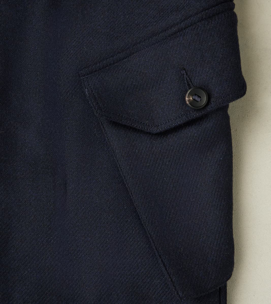 Swiss Army Cargo Trousers - Abraham Moon® Navy Merino Twill