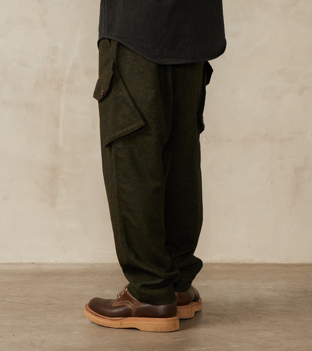 Swiss Army Cargo Trousers - Abraham Moon® Forest Merino Twill