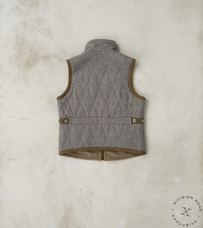 French Fencing Hunt Vest - Fox Brothers® Stone Grey Exmoor Twill