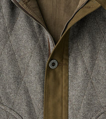 French Fencing Hunt Vest - Fox Brothers® Stone Grey Exmoor Twill