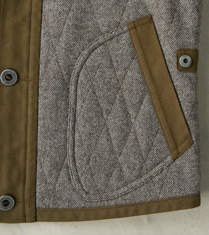 French Fencing Hunt Vest - Fox Brothers® Stone Grey Exmoor Twill