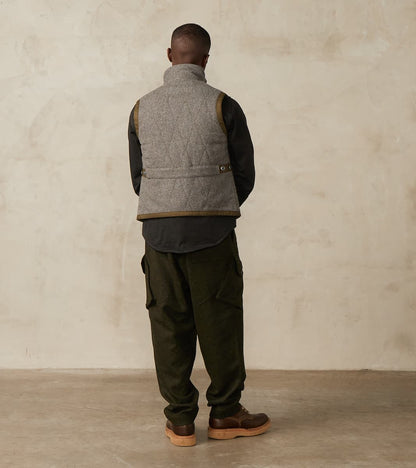 French Fencing Hunt Vest - Fox Brothers® Stone Grey Exmoor Twill