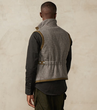 French Fencing Hunt Vest - Fox Brothers® Stone Grey Exmoor Twill