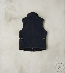 French Fencing Hunt Vest - Fox Brothers® Midnight Overcoating