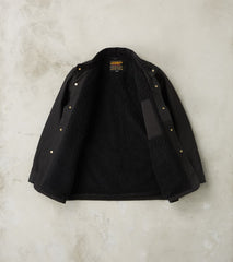 Division Road Iron Heart 114J-BLK - Chore Jacket - 7oz Oiled Cotton Black
