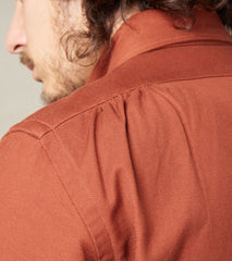 French Draftsman Shirt - Rust Japanese Military Twill Flannel