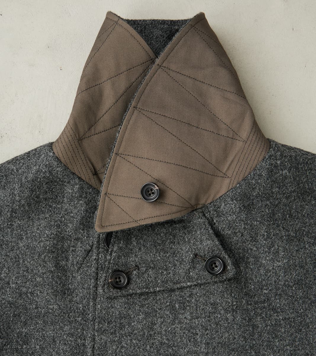 English Aviator Jacket - Fox Brothers® Grey Flannel Tweed Twill