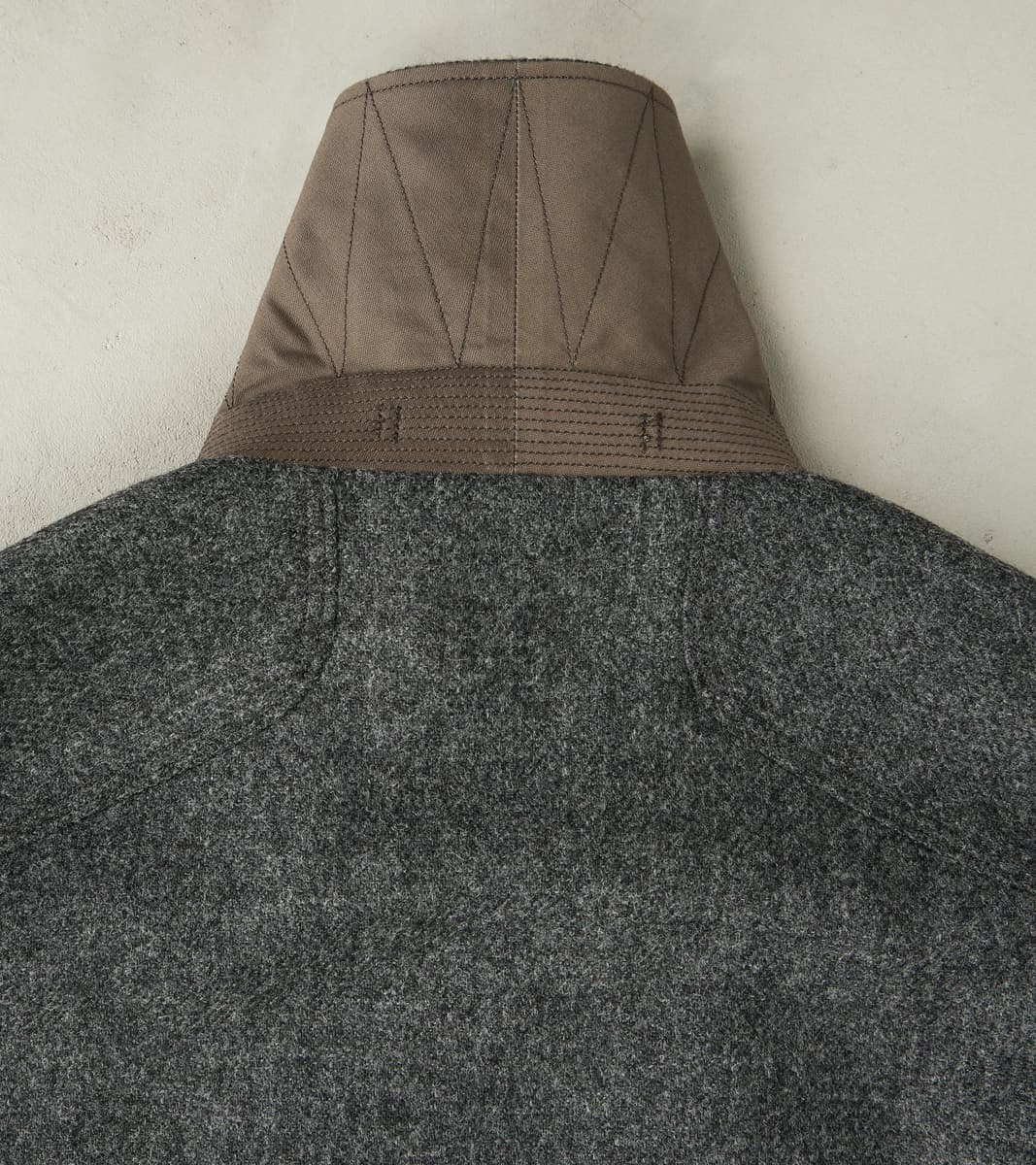 English Aviator Jacket - Fox Brothers® Grey Flannel Tweed Twill