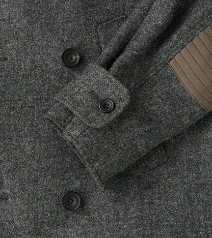 English Aviator Jacket - Fox Brothers® Grey Flannel Tweed Twill