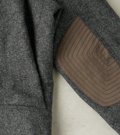 English Aviator Jacket - Fox Brothers® Grey Flannel Tweed Twill