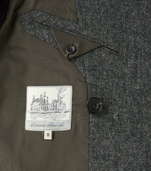 English Aviator Jacket - Fox Brothers® Grey Flannel Tweed Twill