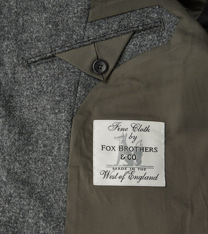 English Aviator Jacket - Fox Brothers® Grey Flannel Tweed Twill