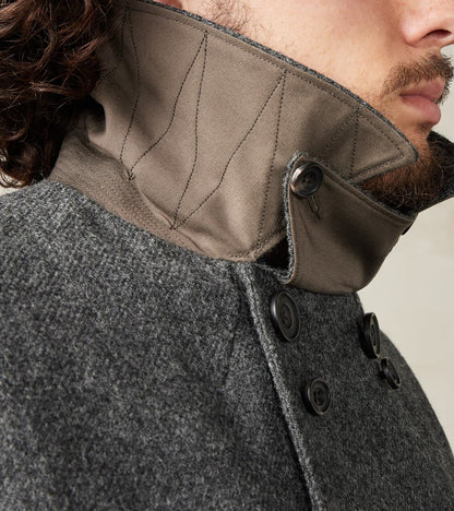 English Aviator Jacket - Fox Brothers® Grey Flannel Tweed Twill