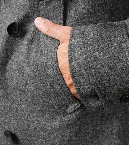 English Aviator Jacket - Fox Brothers® Grey Flannel Tweed Twill